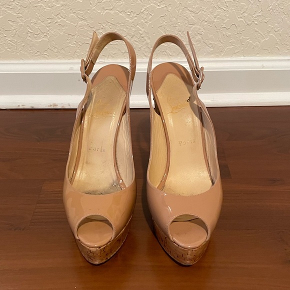Authentic Christian Louboutin wedges size 9 - Picture 2 of 5